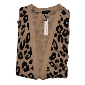 Sanctuary Leopard Print Open Front Cardigan